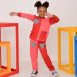 Conjunto Moletom – Recortes Vermelho E Rosa