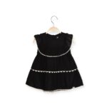 Vestido Keko Baby Preto com Detalhes Off-Whit